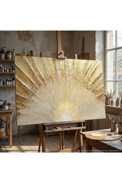 Nurşahın Resimleri El Yapımı Gold Altın Kanvas Tablo