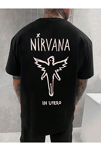 CLASSY.MODA Unisex Μαύρο Μπλουζάκι με στάμπα Oversize Streetwear Άνετη εφαρμο...