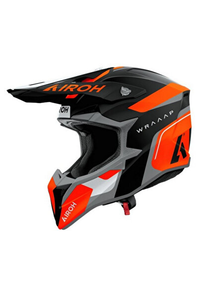 Airoh Wraap Conquer Turuncu Mat Motosiklet Kaskı