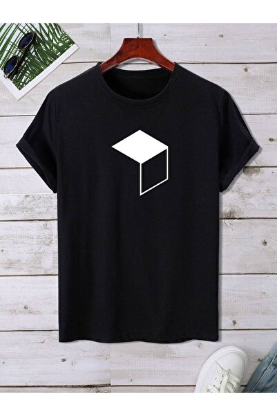 CLASSY.MODA Unisex Μαύρο Μπλουζάκι με στάμπα Oversize Streetwear Άνετη εφαρμο...