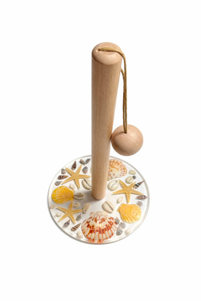 nijiartdesign Decorative Wooden Paper Towel Holder – 6 Models with Epoxy Base...