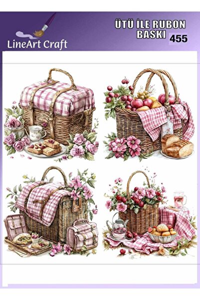LİNEART Ütü İle Yapışan Rubon Transfer Baskı & Kumaş Transfer No:RB455-30x30cm