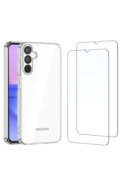 New'S Husă NEW'C Samsung A55 silicon ultra subțire negru + 2 folii sticlă