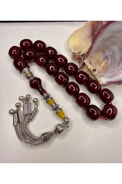 İskenderun Tesbihcilik قلادة إمامية عثمانية مصنوعة يدويًا من الخرز الكهرماني ...