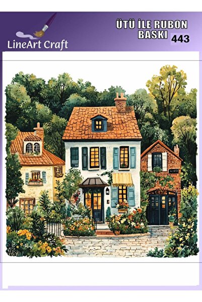 LİNEART Ütü İle Yapışan Rubon Transfer Baskı & Kumaş Transfer No:RB443-30x30cm