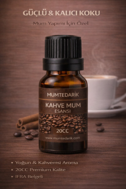 MUMTEDARİK Kahve Kokulu Premium Mum Esansı 20 ml