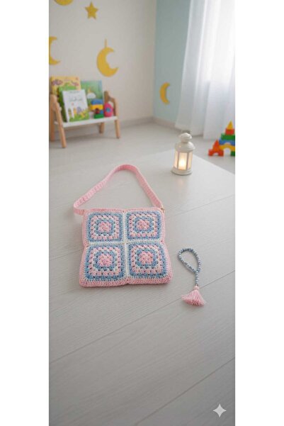 ESU ACCESSORY El Örgüsü Çocuk Teravih Seti - Ramazan Hediyesi Çanta & Tespih