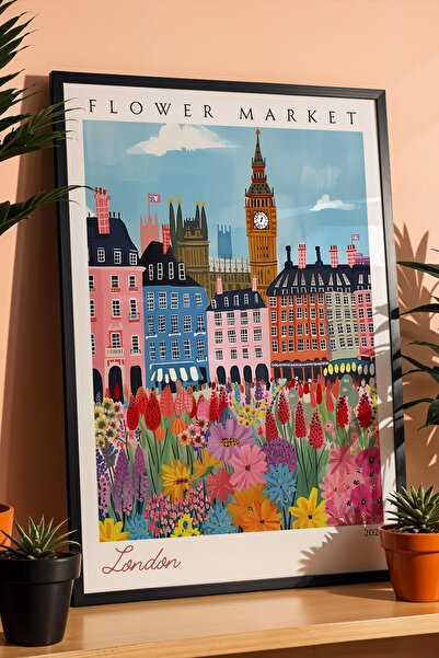 Saturn Tablou înrămat Londra Anglia Decor estetic de perete pentru iubitorii ...