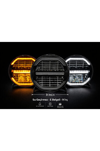 aymaroto STRANZ MODEL 1.KALİTE 9’inc 23 cm SİS LAMBASI OFF-ROAD,TIR,KAMYON UN...