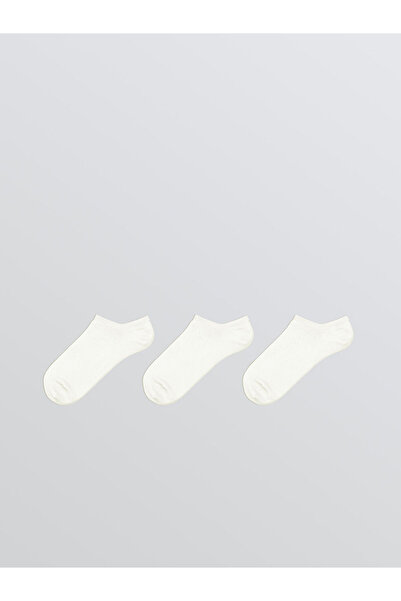 LC Waikiki Quality Pieces from Çelebi Store Women's Plain Sneaker Socks 3-Piece