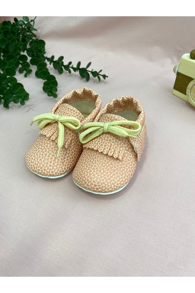 Bebiccino DOKULU DERİ GÖRÜNÜMLÜ BEBEK AYAKKABI / PATİK (KUTULUDUR)