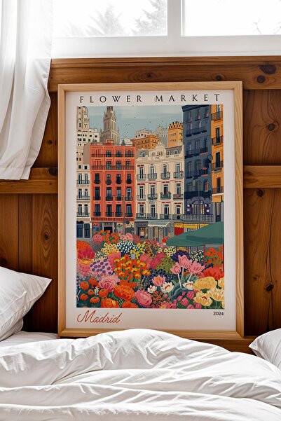 Saturn Madrid Spain Framed Painting Aesthetic Wall Decor for Living Room and ...