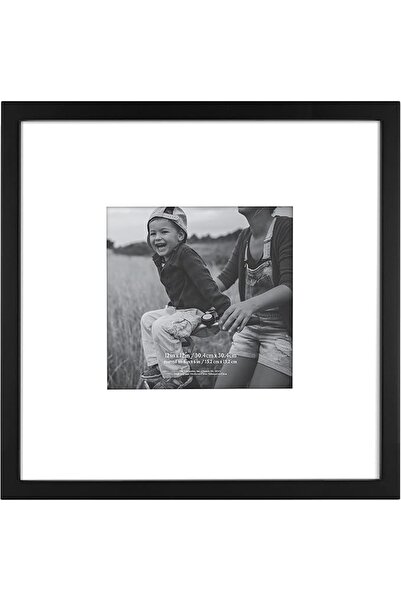 ASTERA 30X30 cm Black Picture Frame (15X20 cm with Mat)