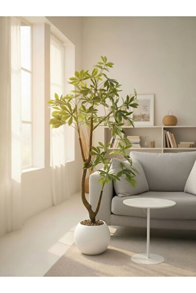 Casco Artificial Schefflera tree, 165 cm tall, with an elegant round pot