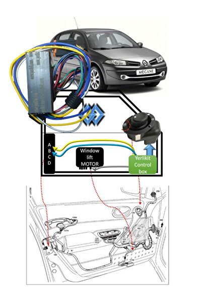 özgürce Katlanır Ayna Modülü, Megane 2 Kumandalı, Pratik ve Şık Tasarım