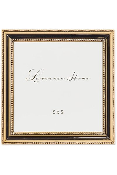 ASTERA 13X13 cm Bead Patterned Decorative Square Picture Frame Gold