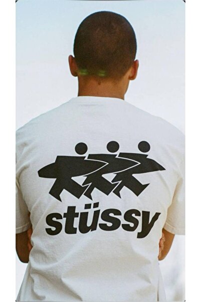 CLASSY.MODA Unisex Λευκό Υπερμεγέθη Μπλουζάκι με Στάμπα Άνετη Γραμμή Καθημερι...