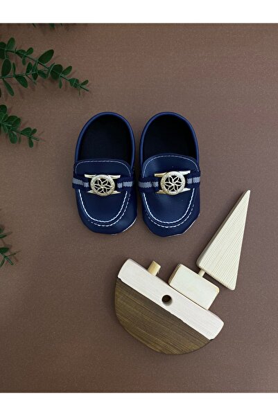 Bebiccino TOKALI KLASİK ERKEK BEBEK AYAKKABISI YUMUŞAK TABAN PATİK