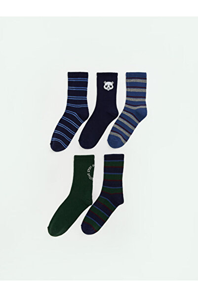 LC Waikiki Rmz Gi̇yi̇m Farkiyla Striped Boys' Socks 5-Pack