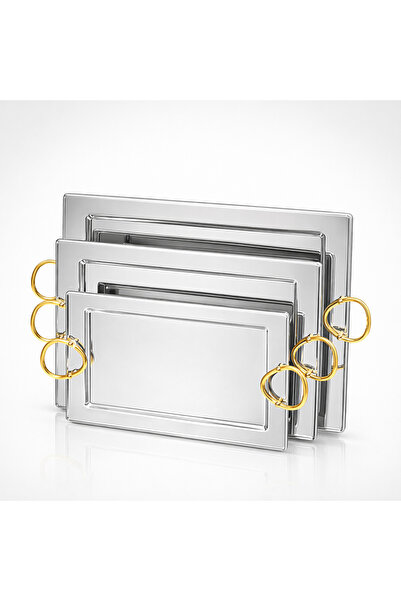 Bin shihoon High-quality, luxurious Asil stainless steel tray set with a dist...