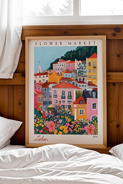 Saturn Tablou înrămat Lisabona Portugalia Iubitorii de călătorii Decor esteti...