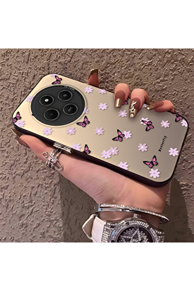 Hontinga حافظة هاتف Redmi A4 متوافقة مع الحواف السيليكونية الصلبة والمضادة لل...