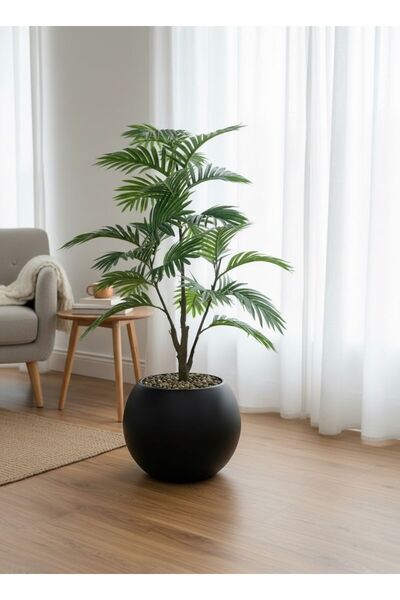 Casco Artificial areca tree, 90 cm tall, with an elegant round pot.