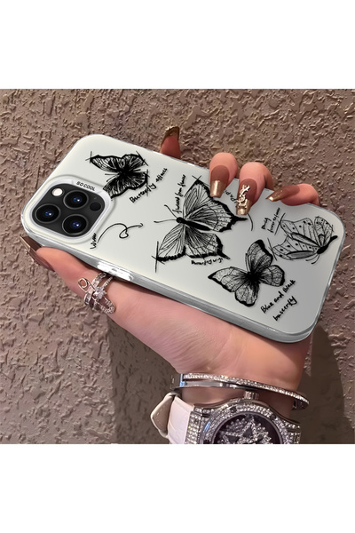 Hontinga حافظة هاتف آيفون 14 برو ماكس متوافقة مع الحواف السيليكونية الصلبة وا...