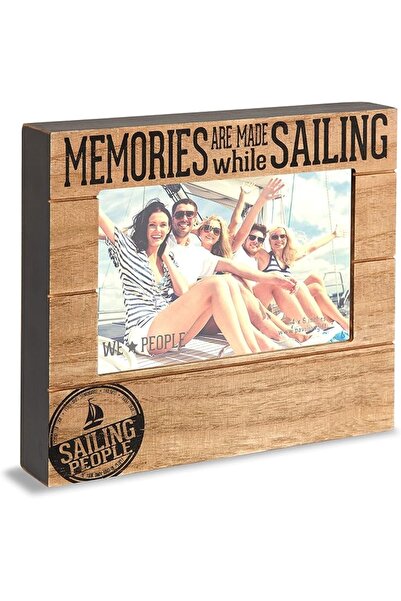 ASTERA Brown Sailboat 10X15 cm Picture Frame Wooden