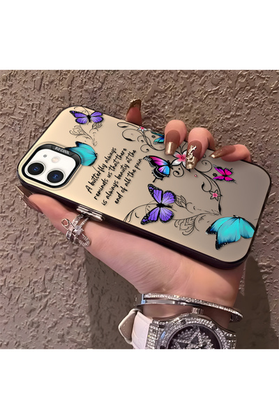 Hontinga iPhone 12 Compatible Silicone Edge Hard Back Anti-Fall Phone Case Co...