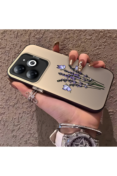 Hontinga حافظة هاتف Infinix Hot 40i متوافقة مع حافة السيليكون الصلبة ومضادة ل...