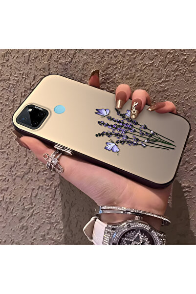 Hontinga حافظة هاتف Realme C21Y متوافقة مع حافة السيليكون الصلبة والمضادة للس...