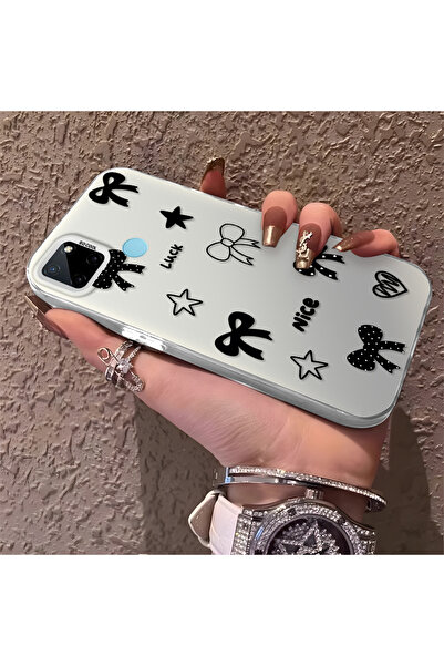 Hontinga حافظة هاتف Realme C21Y متوافقة مع حافة السيليكون الصلبة ومضادة للسقو...