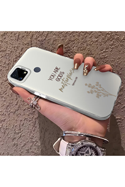 Hontinga حافظة هاتف Realme C15 متوافقة مع حافة السيليكون الصلبة ومضادة للسقوط...