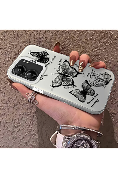 Hontinga حافظة هاتف Redmi 13C متوافقة مع الحواف السيليكونية الصلبة والمضادة ل...