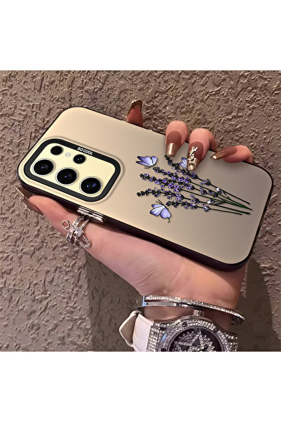 Hontinga حافظة هاتف سامسونج جالاكسي S24 الترا متوافقة مع حافة السيليكون الصلب...