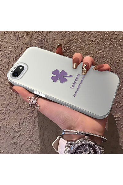 Hontinga iPhone 8 Compatible Silicone Edge Hard Back Anti Fall Phone Case Luc...