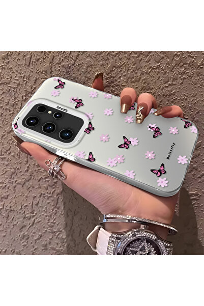 Hontinga حافظة هاتف سامسونج جالاكسي S23 الترا متوافقة مع حافة السيليكون الصلب...