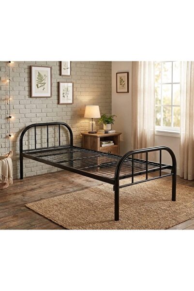 SAHABA Bed Frame, 190 L*90 W Single Metal Bed with Headboard and Footboard, E...