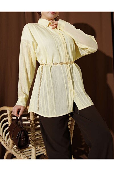 Burcia Honeycomb Striped Oversize Shirt