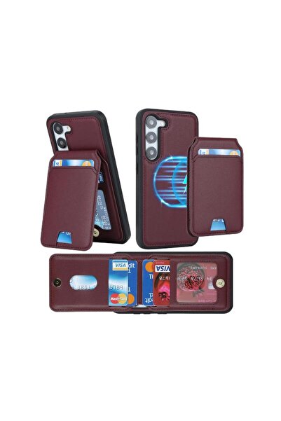OEM Case for Samsung Galaxy S23 Plus with magnetic card holder Magsafe, leath...