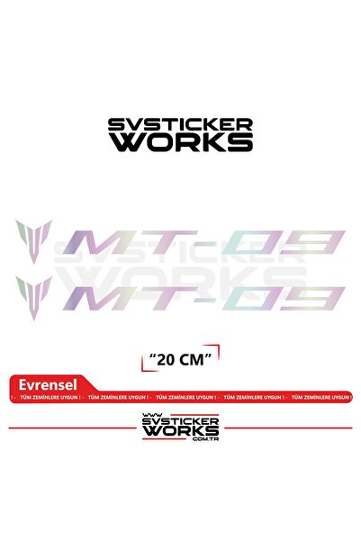 ARONA Yamaha Mt-09 Compatible Text Sticker – High Quality Custom Cut Foil (Se...