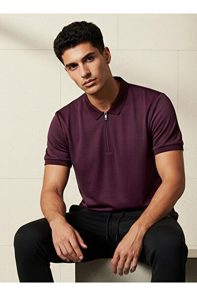 FAV Men Short Sleeves Textured Polo T-shirt