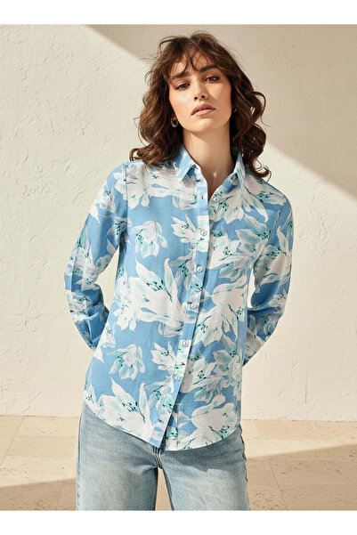 FAV Viscose Shirt with Floral Print