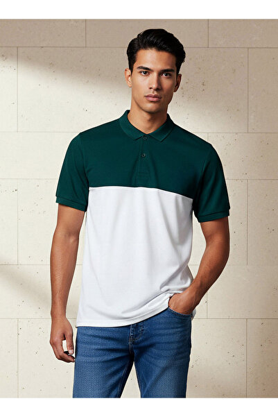 FAV Men Short Sleeves Colourblock Polo T-shirt