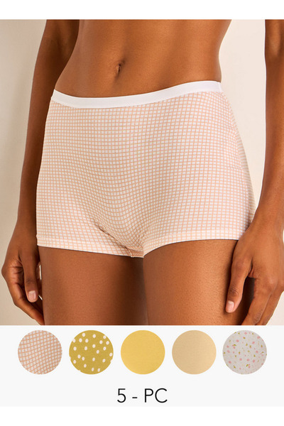 FAV Set of 5 - Boyshort Briefs with Assorted Print