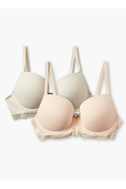 FAV 2-Pack Push-Up Bra Lace Trim