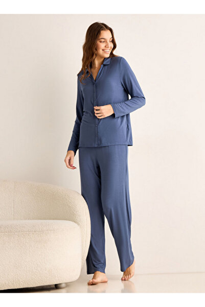 FAV Pyjama Set Button-Down Shirt and Pants Modal