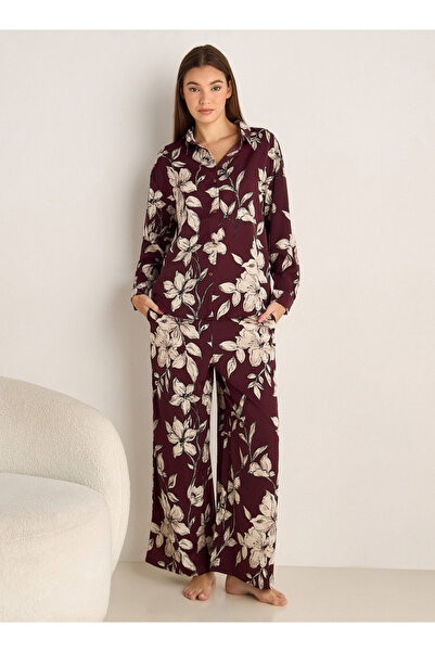 FAV طقم بيجاما قميص بأزرار وبنطال