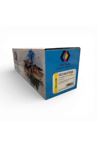 City Inks حبر تركي سيتي انك متوافق مع HP 126A أصفر (Yellow) – CE312A / CF35...